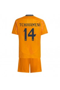 Real Madrid Aurelien Tchouameni #14 Babytruitje Uit tenue Kind 2024-25 Korte Mouw (+ Korte broeken)